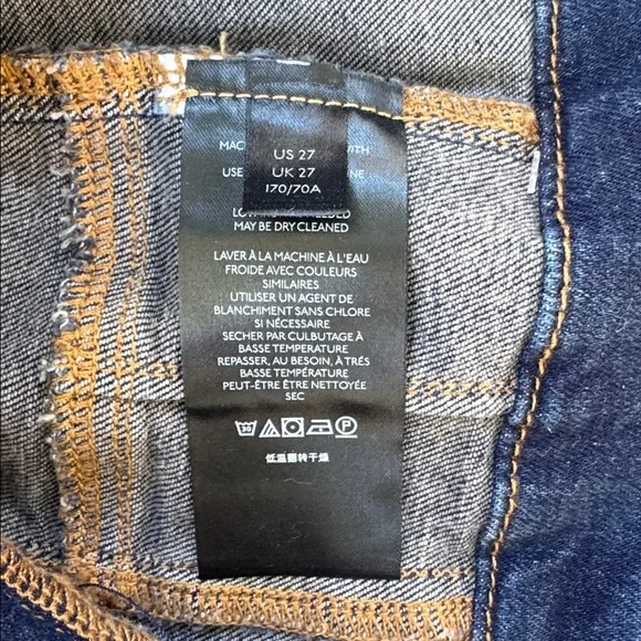 Free People We The Free Jayde Flare Jeans Tulsa Blue Dark Wash Size 27 - Picture 13 of 15